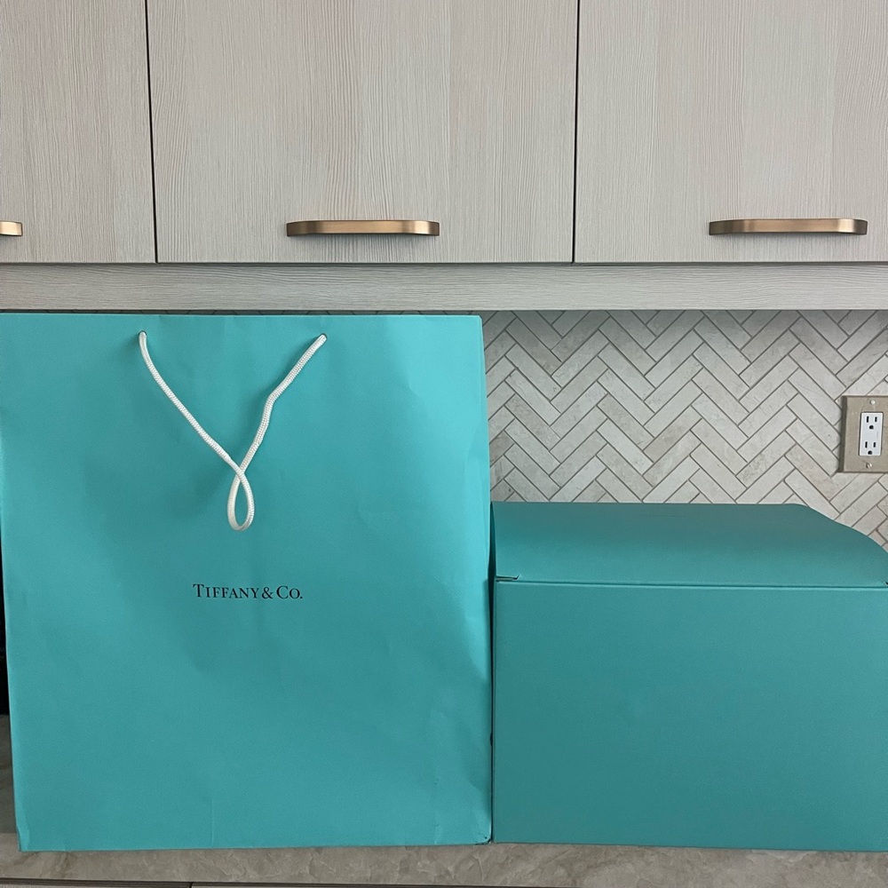 Two large Tiffany boxes and bags available
